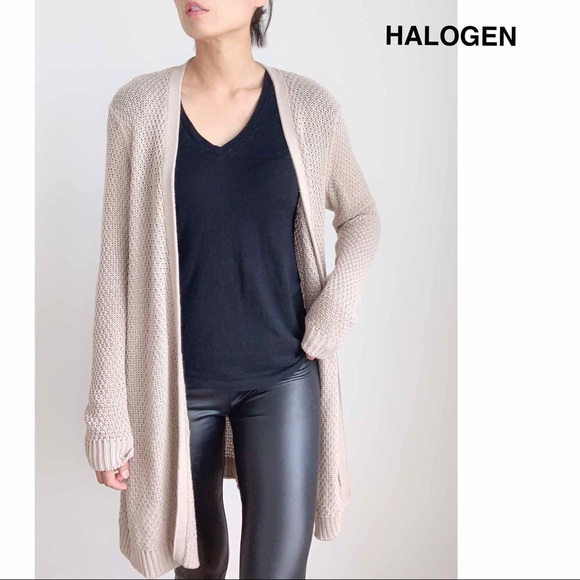 Halogen Sweaters - Halogen Knitted Long Open Cardigan